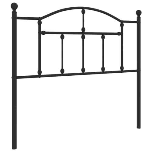 Coavain Tete de Lit 100 cm Tête de Lit Métallique Robuste Noir 105x3x97 cm