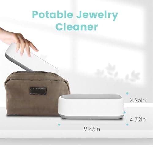 Appareil de nettoyage à ultrasons 48 KHz - Appareil de nettoyage à ultrasons pour lunettes - 640 ml - Nettoyeur à ultrasons pour bijoux et prothèses dentaires, Cuir