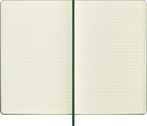 Moleskine - Carnet de Notes Classique Papier Lignés - Journal Couverture Rigide et Fermeture par Elastique - Couleur Vert Myrte - Taille Grand Format 13 x 21 cm - 240 Pages