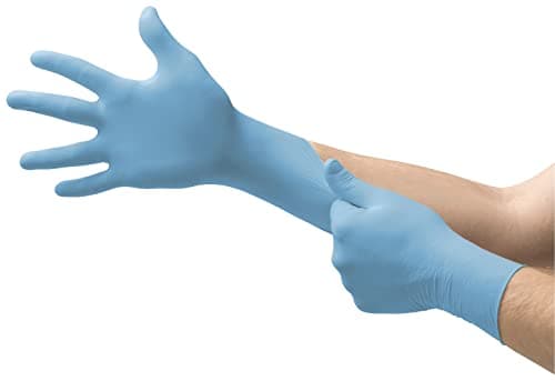 Ansell Microflex 92-134 Gants Jetables en Nitrile, Non Poudrés, Protection Multiusage, Alimentaire, Chimique et Mécanique, Gants Professionnels Sans Latex, Bleu, Taille S (100 Gants)