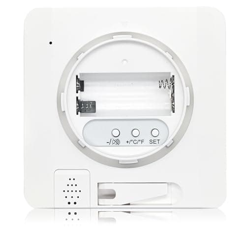 VORRINC - Horloge de salle de bain - Horloge numérique à ventouse, avec écran LCD - Affichage de l’humidité, de la température - Avec minuteur de compte à rebours - Pour douche et cuisine