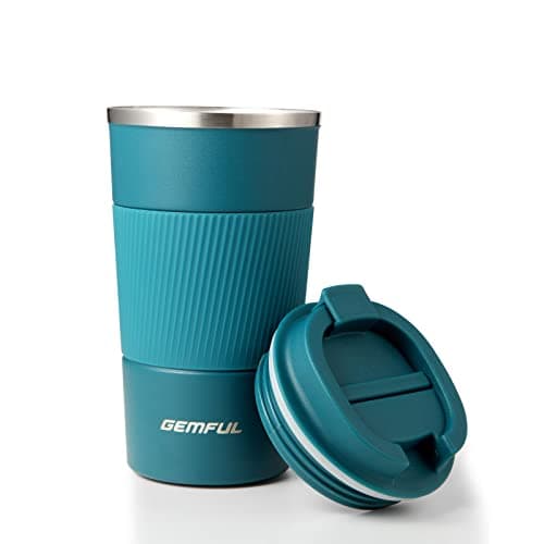 GEMFUL Mug Isotherme Cafe Tasse de Voyage pour café Chaud et Froid Lait et thé 510ml