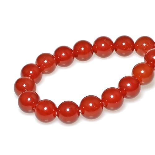 MJDCB 6mm 60 pièces Agate Rouge Perle Pierre Naturelle Ronde en Vrac Perles Semi Precieuse pour Fabrication de Bijoux de Bracelets et de Colliers