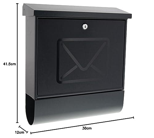 BURG-WÄCHTER, Boîte aux Lettres en Acier Inoxydable avec Compartiment à journal Intégré, Lucenta 2701 NI, Anthracite
