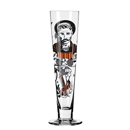 Ritzenhoff 1011009 Verre à bière 330 ml - série Heldenfest, motif n° 9 - Barber - rond et multicolore - Made in Germany
