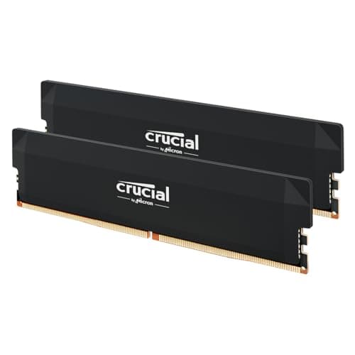 Crucial Pro RAM DDR5 32Go Kit (2x16Go) 6000MHz CL36, Overclocking Gaming, Intel XMP 3.0 / AMD Expo, PC Mémoire, Noir - CP2K16G60C36U5B
