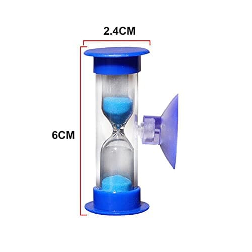 Sablier 3 min - Sable bleu - Sans pile - Minuteur de douche - Économie d'eau - Minuteur de brossage des dents