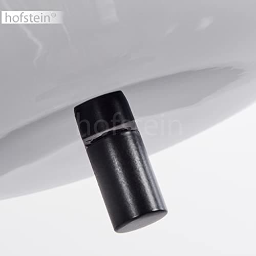 Suspension Verbania en verre chromé et métal noir, élégante lampe pendante moderne idéale dans un salon contemporain, hauteur max. 128 cm, pour 3 ampoules E14, ampoule(s) non incluse(s)