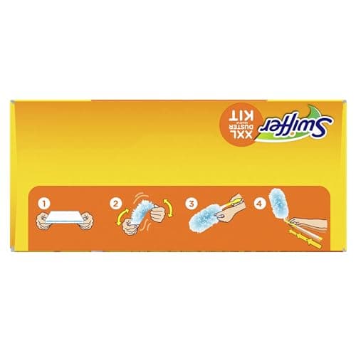 Swiffer XXL Attrape & Retient Kit De Dépoussiérage avec 1 Manche Télescopique Et 2 Recharges Plumeau Attrape-Poussière, Attrape Et Retient Jusqu’À 3 Fois Plus De Cheveux Et Poussière
