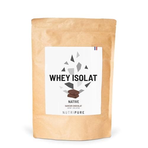 Nutripure | Whey Isolate Native en Poudre | Complément Alimentaire à base de Protéines de lait | Développement Musculaire & Musculation | BCAA, EAA | Chocolat | 750gr | Made in France
