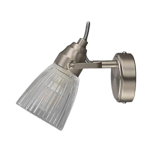 Lindby Applique Murale Kara à intensité variable (Moderne) en Gris Verre e. a. pour Salle de bain (1 lampe,à G9), Luminaire salle bain, Lampe WC