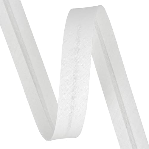 Les Petits Rubans Biais de Couture – 20 mm de large,plié 10 mm,rouleau de 25 m,50% coton 50% polyester,bordure pour couture,banderoles,tissus d'ameublement,meubles,passepoils,vêtements,couvertures