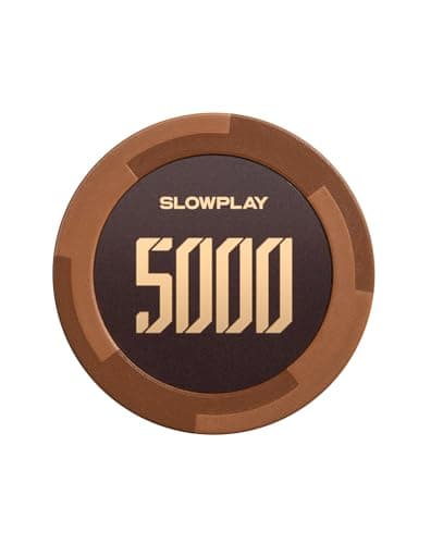 SLOWPLAY Godel Lot de 50 jetons de Poker en Argile Composite, 14 g, Grands jetons de 40 mm en Vrac, avec dénomination de 5 000