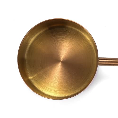 Home Bay Measuring Cups and cuillers Set,10 pièces avec manche en bois, revêtement de titane acier inoxydable, Or Rose (Couleur or rose)