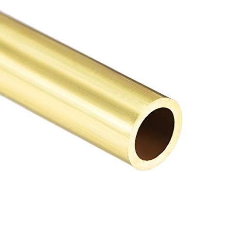 sourcing map Tube Laiton Rond 300mm Longueur 10mm Diamètre Externe 1mm Paroi Épaisseur Sans Couture Droit Tuyau 3 Pcs