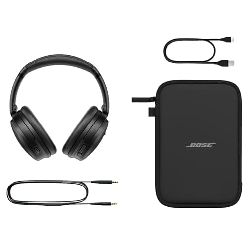 Bose QuietComfort SC Casque sans Fil à réduction de Bruit, Casque Supra-aural Bluetooth avec Une autonomie allant Jusqu’à 24 Heures, avec Étui Souple, Noir