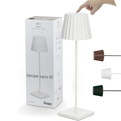 lampe de table sans fil rechargeable LITTA - lampes de table LED SMD 2.20W 200lm(150lm) CRI80 3000K IP54 - lampe tactile sans fil - lampe de table rechargeable