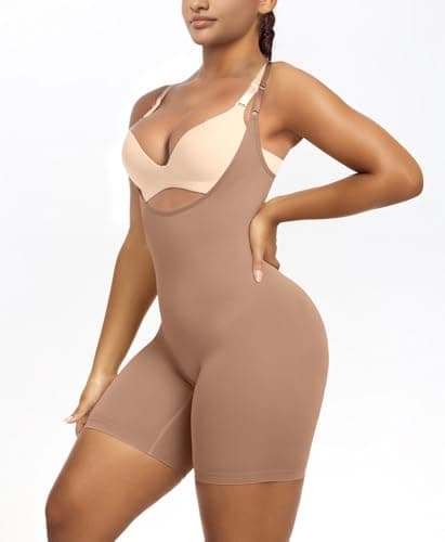 YIANNA Body Sculptant Femme Gainant sans Couture Amincissante Gaine Ventre Plat Invisible Combinaison Shapewear Bodysuit Minceur Sienna XXS/XS 5258