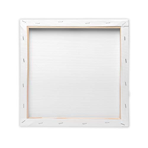 Artina Set de 5 Canvas Toile Peinture 40x40 cm – Tableau Peinture Châssis Entoilés en Bois FSC© – Tableau Toile a Peindre Blanche 100% Coton 280g/m2 – Toiles à Peindre Stable Toile Blanche Akademie