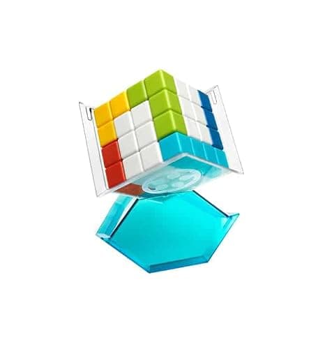 SmartGames - Cubiq - Jeu de Réflexion - Puzzle à Motifs - 3D - 80 Défis de Niveau Facile à Très Difficile - Livret de Solutions Inclus - 1 Joueur - À Partir de 7 Ans