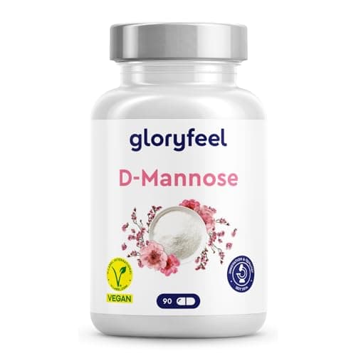 D-Mannose Pur 2000mg par Dose Quotidienne, 100% Végétalien et Naturel, Hautement Biodisponible, 90 Capsules, Sans Arômes ni Additifs, Testé en Laboratoire