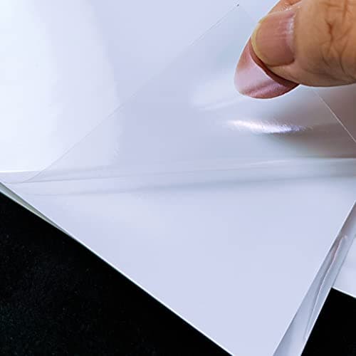 Bleidruck 25 Feuilles 210x297 mm de papier Autocollant Transparent Imprimable 100% Clear étanche pour imprimante à jet d'encre/laser