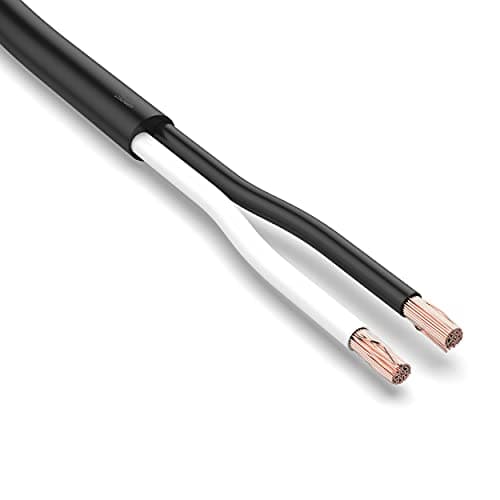 Auprotec Câble de véhicule 10 m - 2 x 0,75 mm2 - Câble rond 2 fils noir/blanc - Câble électrique FLRYY - Pour remorque de voiture