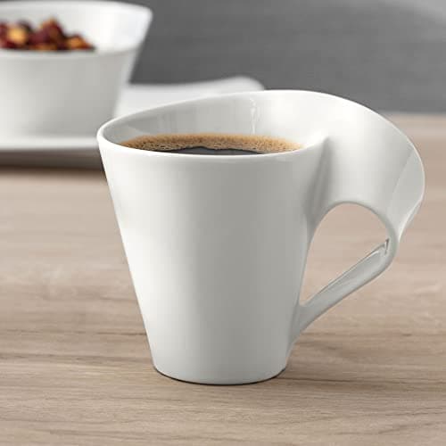 Villeroy & Boch - tasse à café NewWave avec anse, mug à anse moderne en porcelaine premium, compatible lave-vaisselle et micro-onde, blanc, 300 ml, 11,3 cm