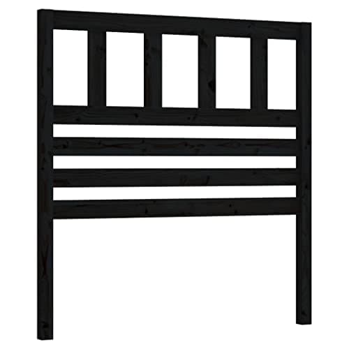 Coavain Tete de Lit 81 cm Tête de Lit Bois Noir 81x4x100 cm