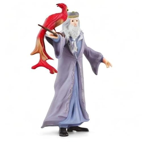 schleich 42637 Dumbledore et Fumseck, dès 6 ans, WIZARDING WORLD - figurine, 11 x 4 x 12 cm