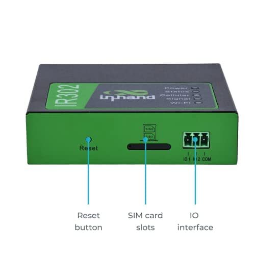 InHand Networks IR302 Routeur VPN Industriel IoT Double Carte SIM, 4G LTE Cat 4, Antenne Externe, Wi-FI, Géré Via Plateforme Cloud Compatible Toute SIM opérateurs, WLAN Camping Car Caravane Bateau