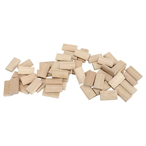 Lot De 50 Tenons Domino, 8 X 40 Mm En Bois De Hêtre Domino Tenon En Bois De Hêtre Tenons En Vrac Assortiment De Tenons Domino En Hêtre Bloc De Goujons D'insertion En Hêtre Pour le Travail du Bois