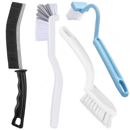 Xemnys Brosse de nettoyage pour joints de carrelage - Brosse de nettoyage sous le bord des toilettes - Outil de nettoyage pour salle de bain/douche/cuisine/fenêtre