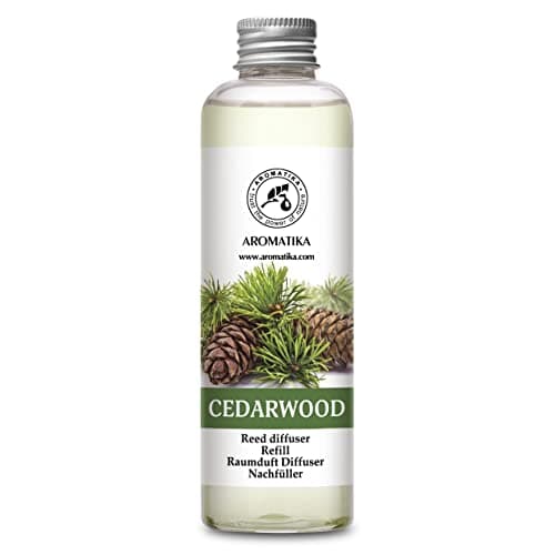 Recharge Diffuseur de Cèdre 200ml - 100% Naturel Huile Essentielle - Fragrance Fraîche et Durable - Idéal pour Aromathérapie - Maison - Bureau - Fitness Club - Restaurant - Boutique