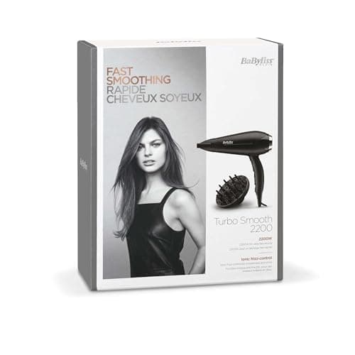 BaByliss - D572DE - Sèche-cheveux Turbo Smooth 2200 avec Technologie Ionique et Céramique