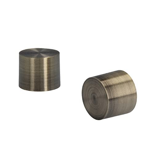 HDTL 25/19mm Kit de tringle a rideau Metal Fixation au Plafond Laiton Antique 280 cm Zoya