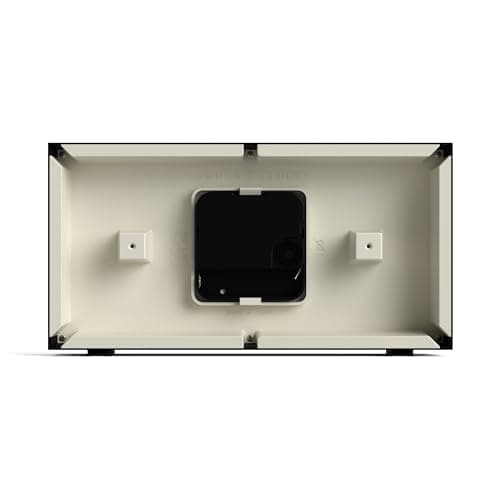 JONES CLOCKS Horloge de Bureau Odeon' - Design rectangulaire Moderne en Noir, Look rétro élégant pour étagère, Table, cheminée ou Chevet