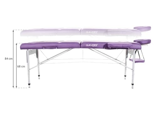 QUIRUMED Table Pliante de Massage en Aluminium 186 x 66 cm tapissée 14 cm Bleu