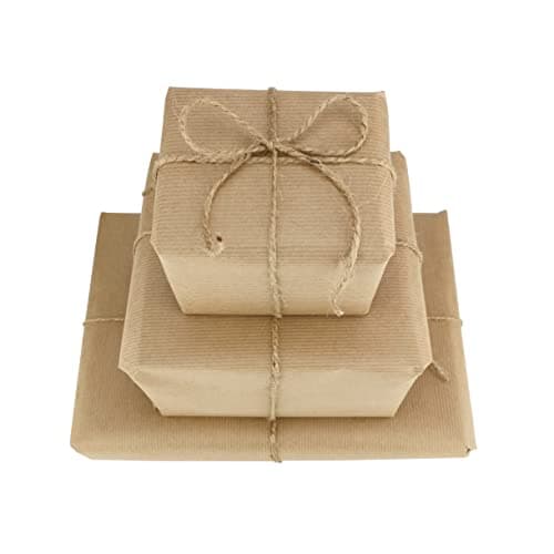 D.RECT 50m de Corde de Jute Naturelle Brune | Ficelle d'emballage Ruban Cadeau | Corde de Décoration | 1,2mm D'épaisseur | pour : Emballage, DIY Artisanat, Fleuristerie, Décoration, (800154)