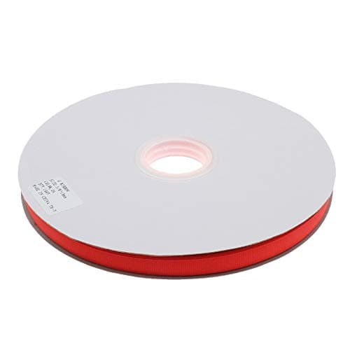 Perlin - 20 mètres de ruban gros grain rouge 10 mm à coudre pour scrapbooking