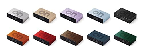 Lexon Flip Premium Réveil réversible et Rechargeable, à écran VA LCD, Faces on/Off, Snooze, Contrôle Tactile, en Aluminium - Bronze