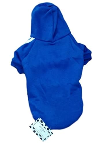 Ducomi Sweat à Capuche pour Chien 100% Coton - Manteau pour Petit, Moyen et Grand Chiens, Chihuahua, Bouledogue Français, Labrador, Pitbull et Amstaff, Pull Confortable (Bleu, 4XL)