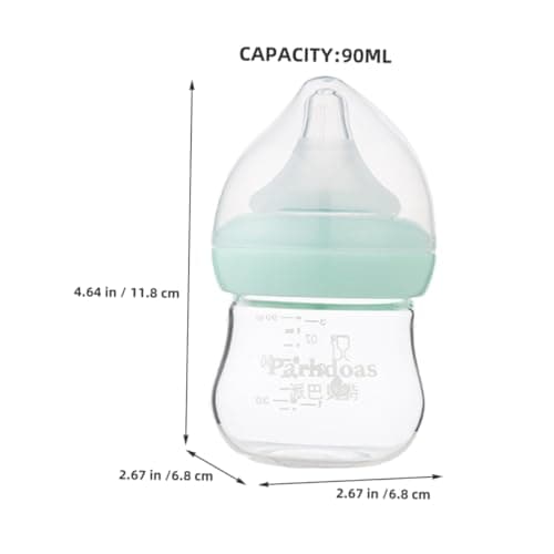 TOYANDONA Biberon En Verre Pour Biberon De Lait Pour Biberon Pour Nourrissons Biberon Anti Colique Biberons Pour Nouveau-né Entraîneur De Buvant Biberon à Col Large Un Verre