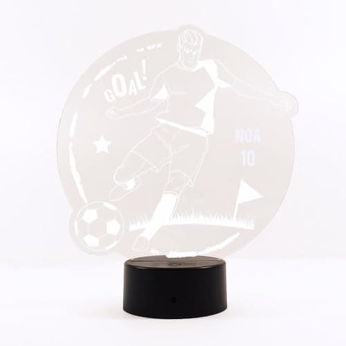 Veilleuse Foot Personnalisable, Veilleuse Footballeur, Décoration Chambre Foot, Lampe Foot Personnalisable, Lumière d'ambiance Foot pour garçon