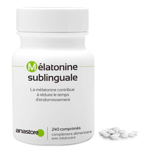 Mélatonine Sublinguale (Arôme cerise) * 1,8 mg (pour 2 comprimés) = 120 doses journalière * Pureté garantie supérieure à 99%* Sommeil