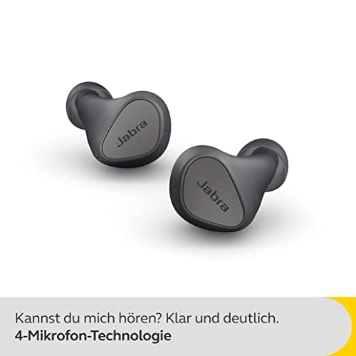 Jabra Elite 4 - Écouteurs sans Fil Bluetooth à réduction de Bruit Active - Discrets et Confortables, Lecture Tap Spotify, Google Fast Pair, Microsoft Swift Pair et Bluetooth Multipoint - Gris foncé