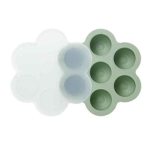 PandaEar Lot de 3 Plateaux de Congélation pour Aliments pour Bébés avec Couvercles, Plateau en Silicone pour Aliments aux Fruits pour Bébés, Conteneur de Stockage pour Aliments pour Bébés