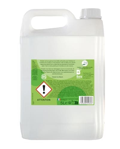Vinaigre Blanc Ménager Nature 20 ° - 100% Naturel - Sans Parfum ou Arôme - Production Française (1 Bidon de 5 Litres)