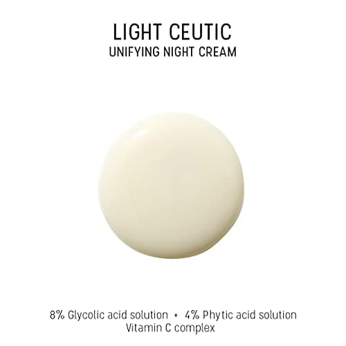 Light Ceutic de Dermaceutic - Crème de nuit unifiante contenant de l'Acide Glycolique en solution, de l'Acide Phytique en solution et un Complexe de Vitamine C - 40ml