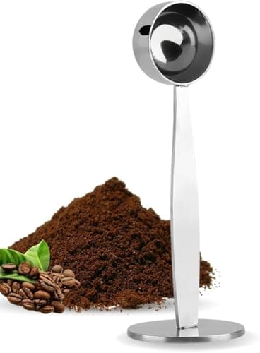 ZPSHYD Doseur à Expresso Polyvalent 2 en 1 en Acier Inoxydable et cuillère à mesurer Le café-Outil Compagnon de broyage et de bourrage du café
